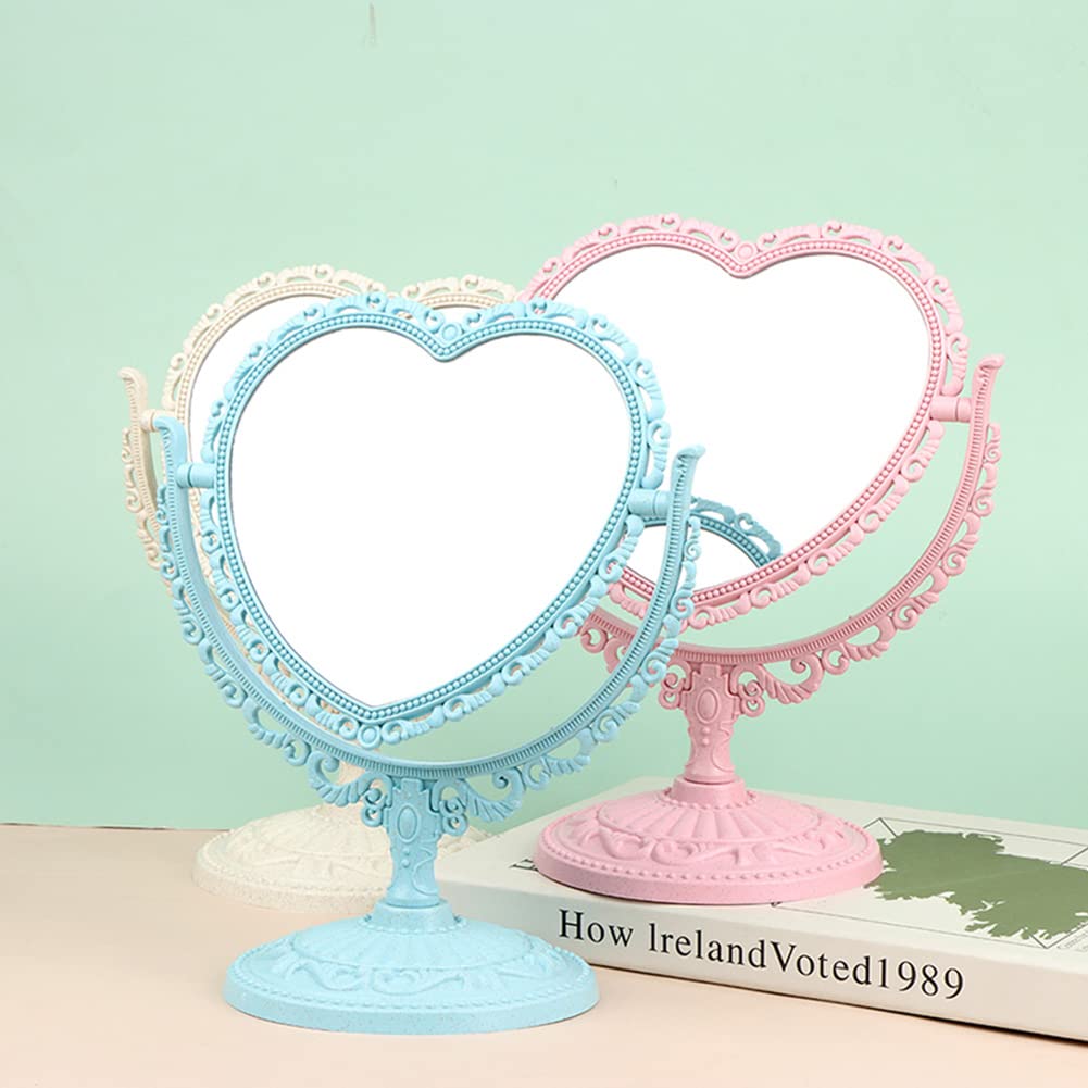 AKOAK heart-shaped mirror in bathroom or bedroom with clear reflection for daily routines.
