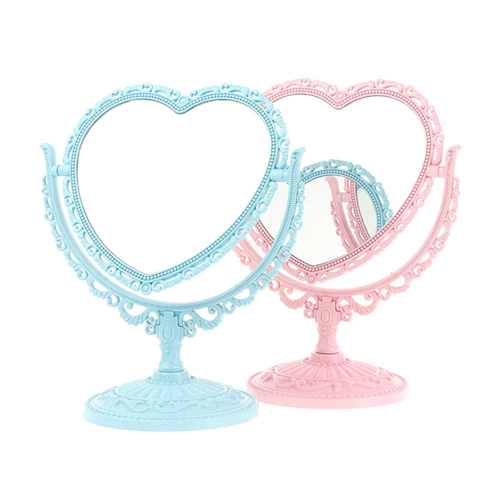 AKOAK heart-shaped mirror blue color adds a cheerful accent to any space.