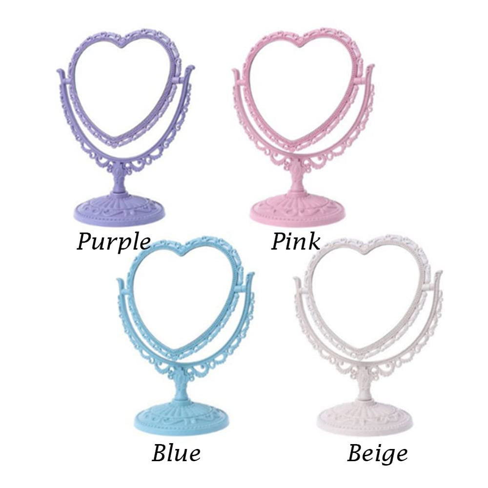 AKOAK heart-shaped mirror close-up magnification enhances precision during grooming.