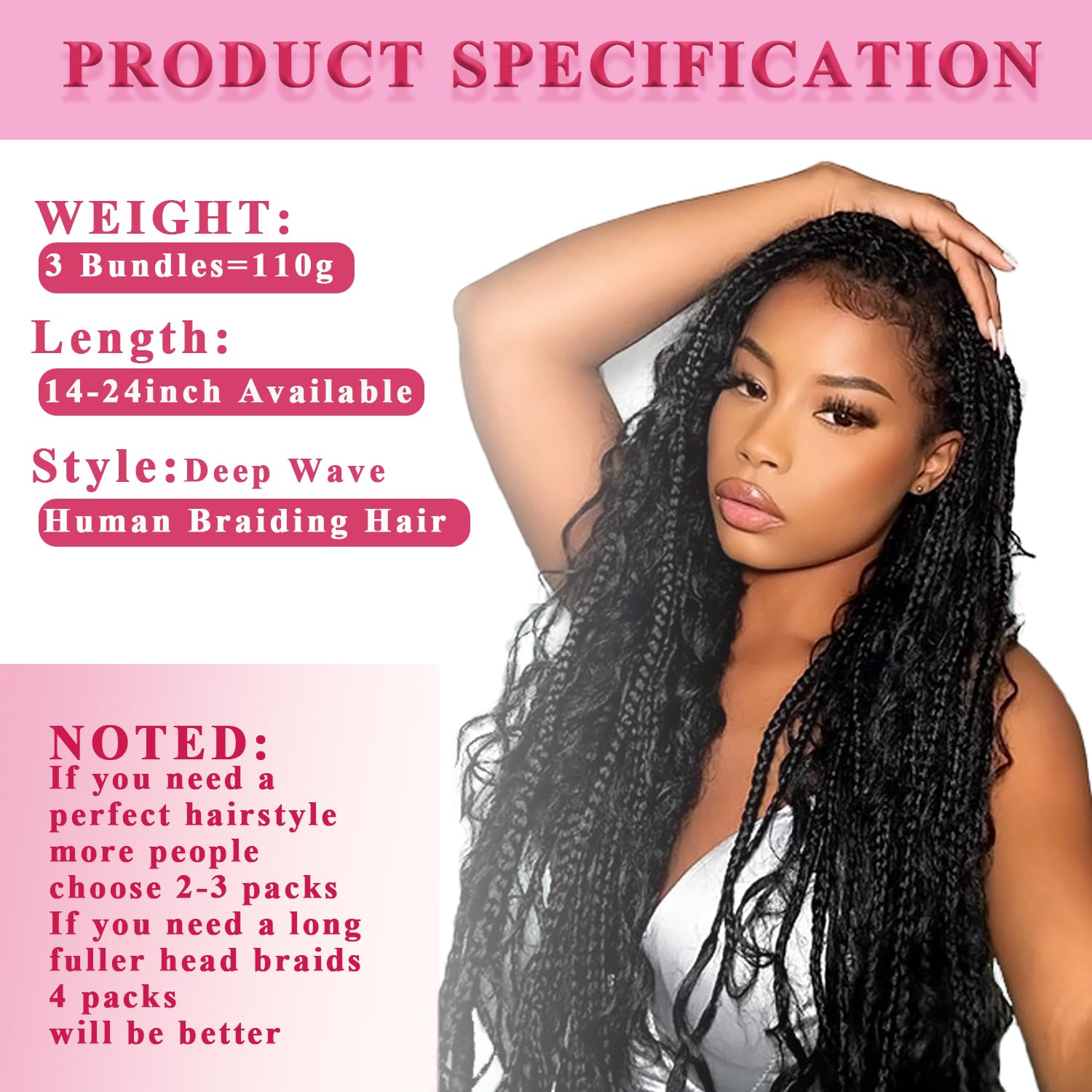 AKONSOUL braiding hair length options 14 to 24 inches for versatile looks