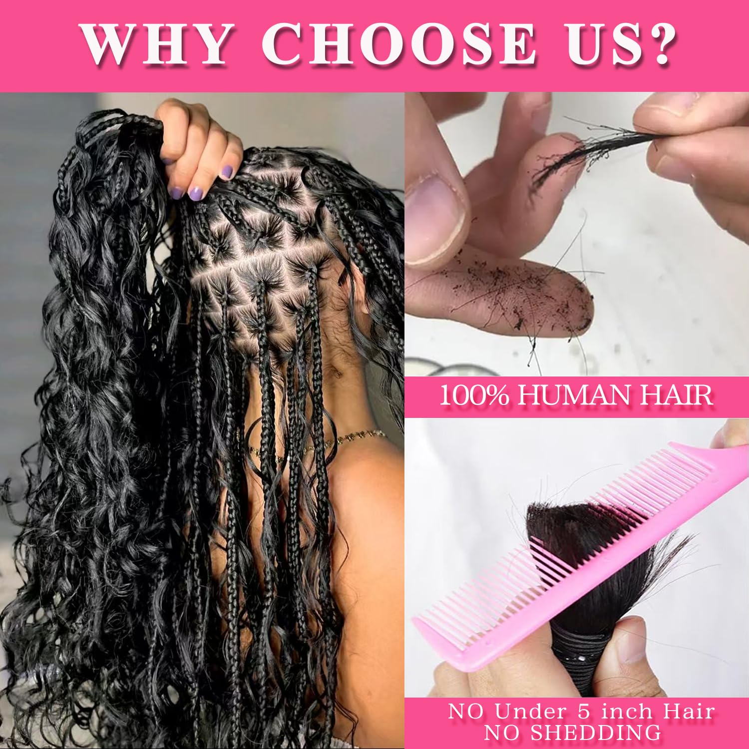 AKONSOUL Brazilian virgin hair color swatch in natural shade for precise matching