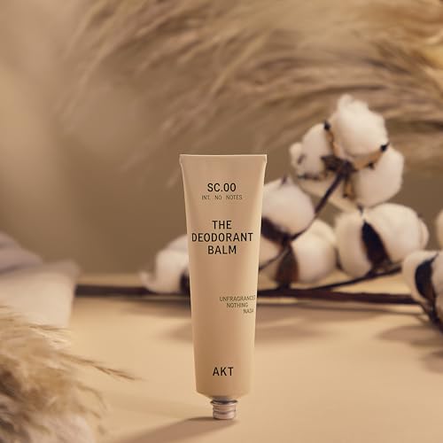 AKT Deodorant Balm cream texture close-up reveals invisible finish and skin-friendly feel.