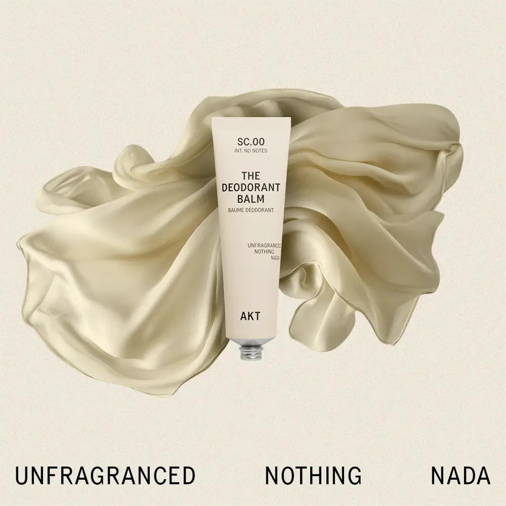 AKT Deodorant Balm underarm application demonstrates discreet, long-lasting protection.