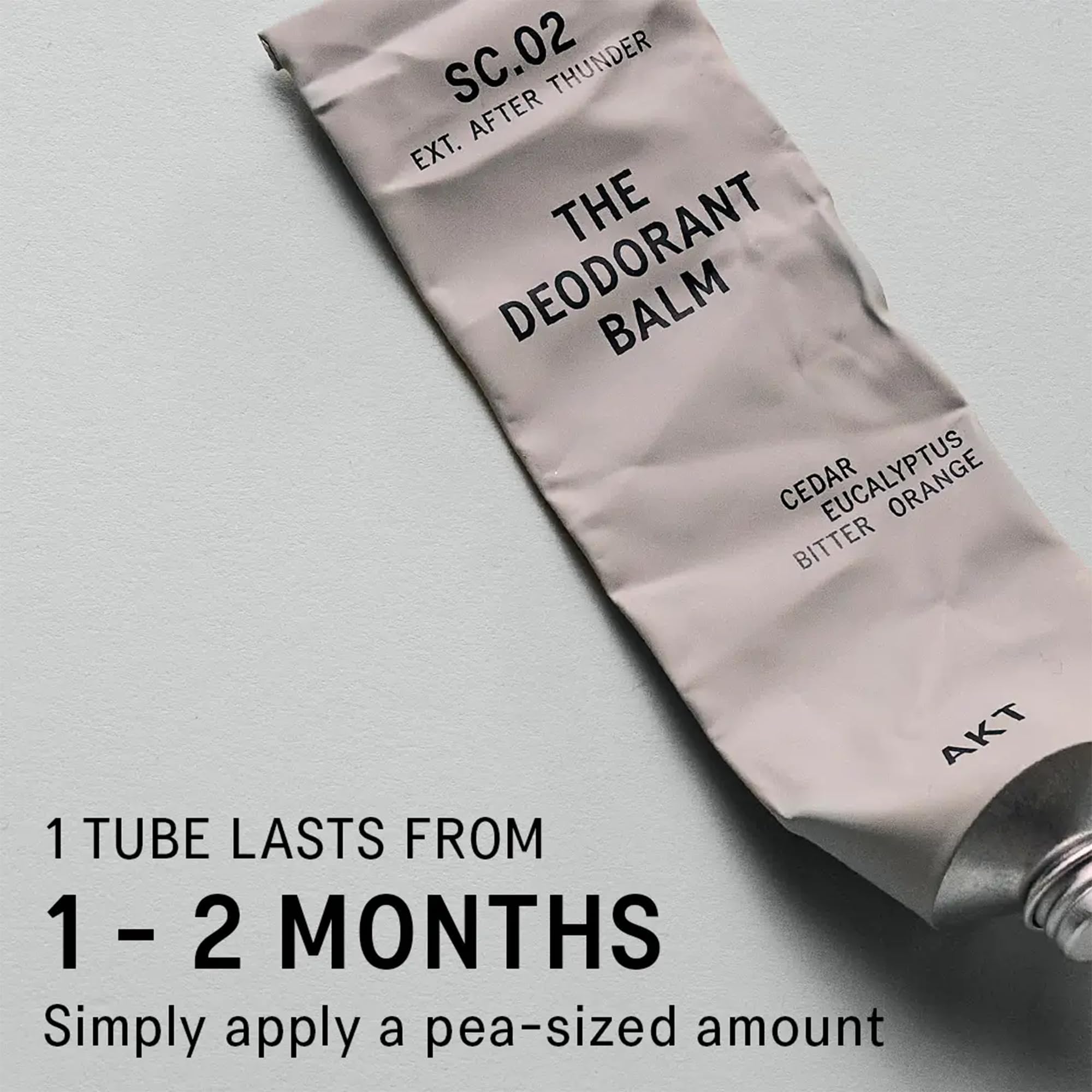 Underarm application with AKT Deodorant Balm for everyday protection.