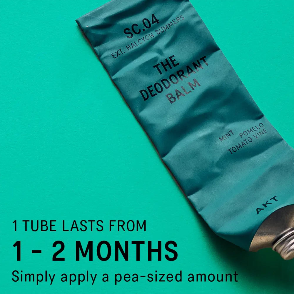 AKT Deodorant Balm underarm use shows discreet, invisible protection.