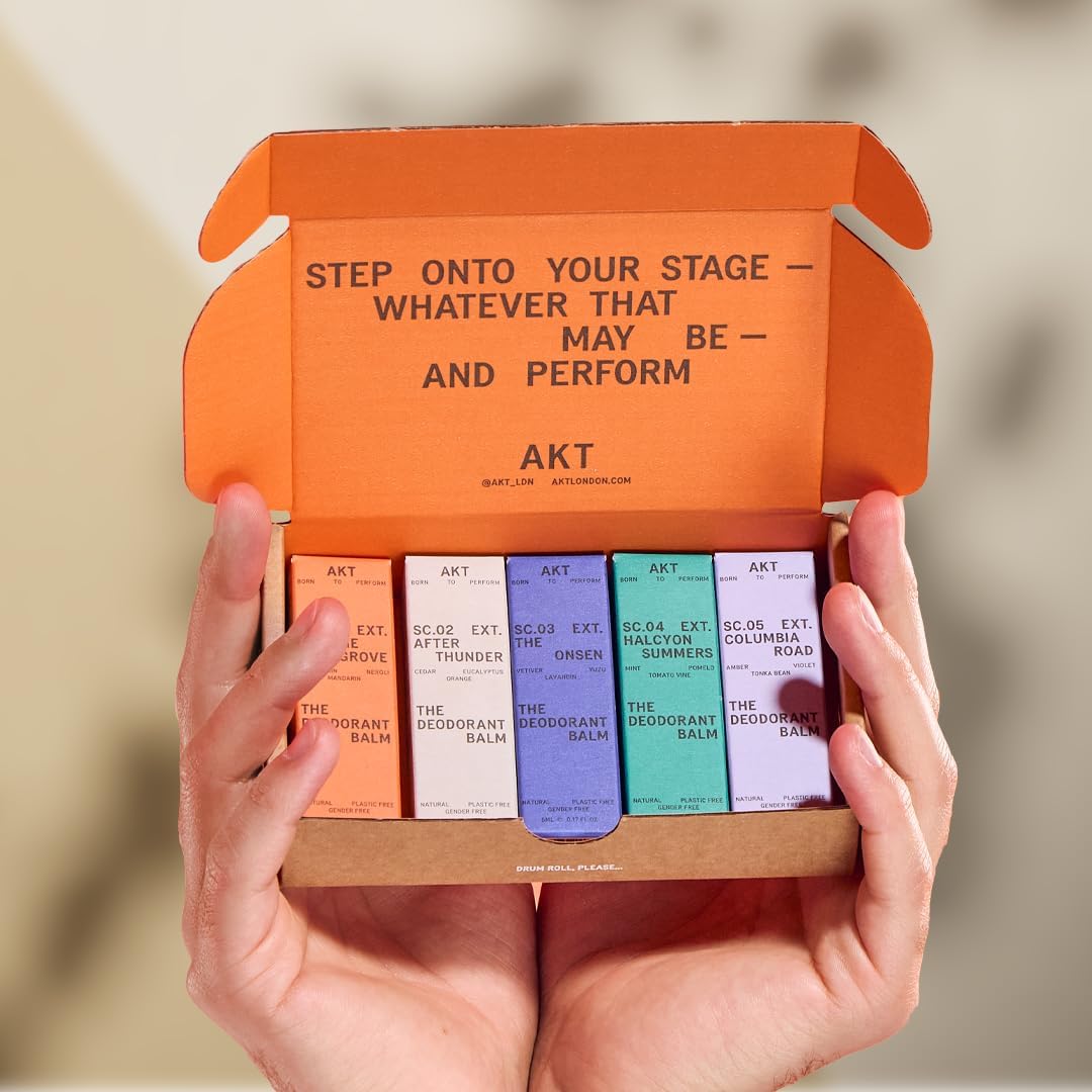 AKT deodorant balm absorbs instantly leaving invisible finish on skin.