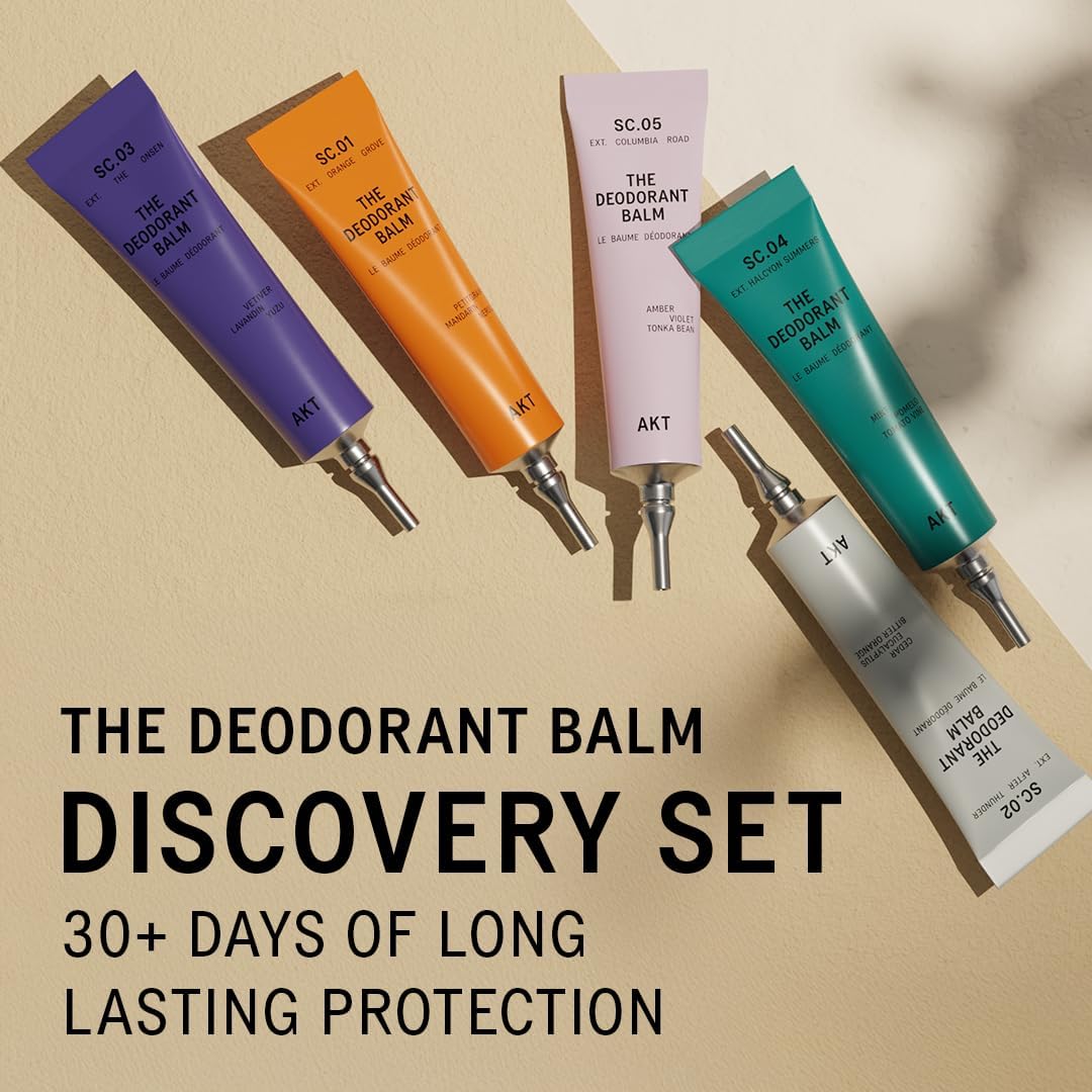 AKT deodorant balms protect clothes from stains with a clean, non-sticky feel.