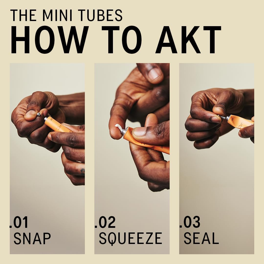AKT deodorant balms in hand capture creamy texture and smooth application.