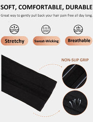 AKTVSHOW moisture-wicking headband keeps forehead dry during intense yoga sessions.