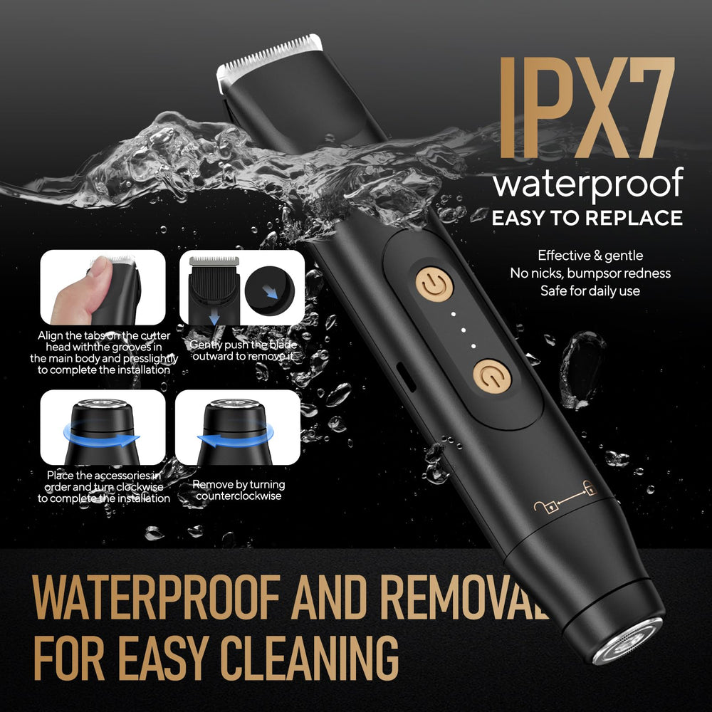 Akunbem ceramic-blade hypoallergenic system helps reduce irritation during grooming.