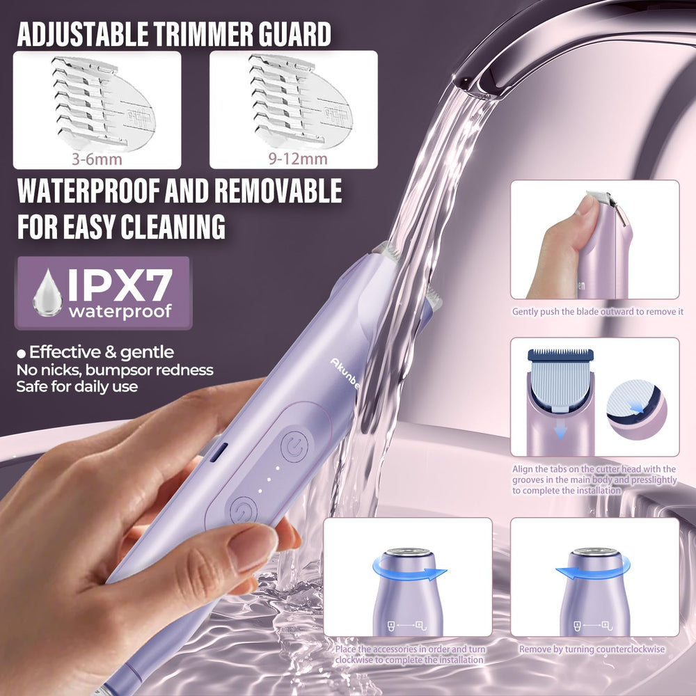 Akunbem ceramic hypoallergenic blade for gentle, irritation-free shaving.