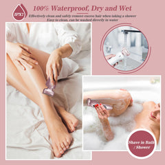 Akunbem pink shaver waterproof for shower use