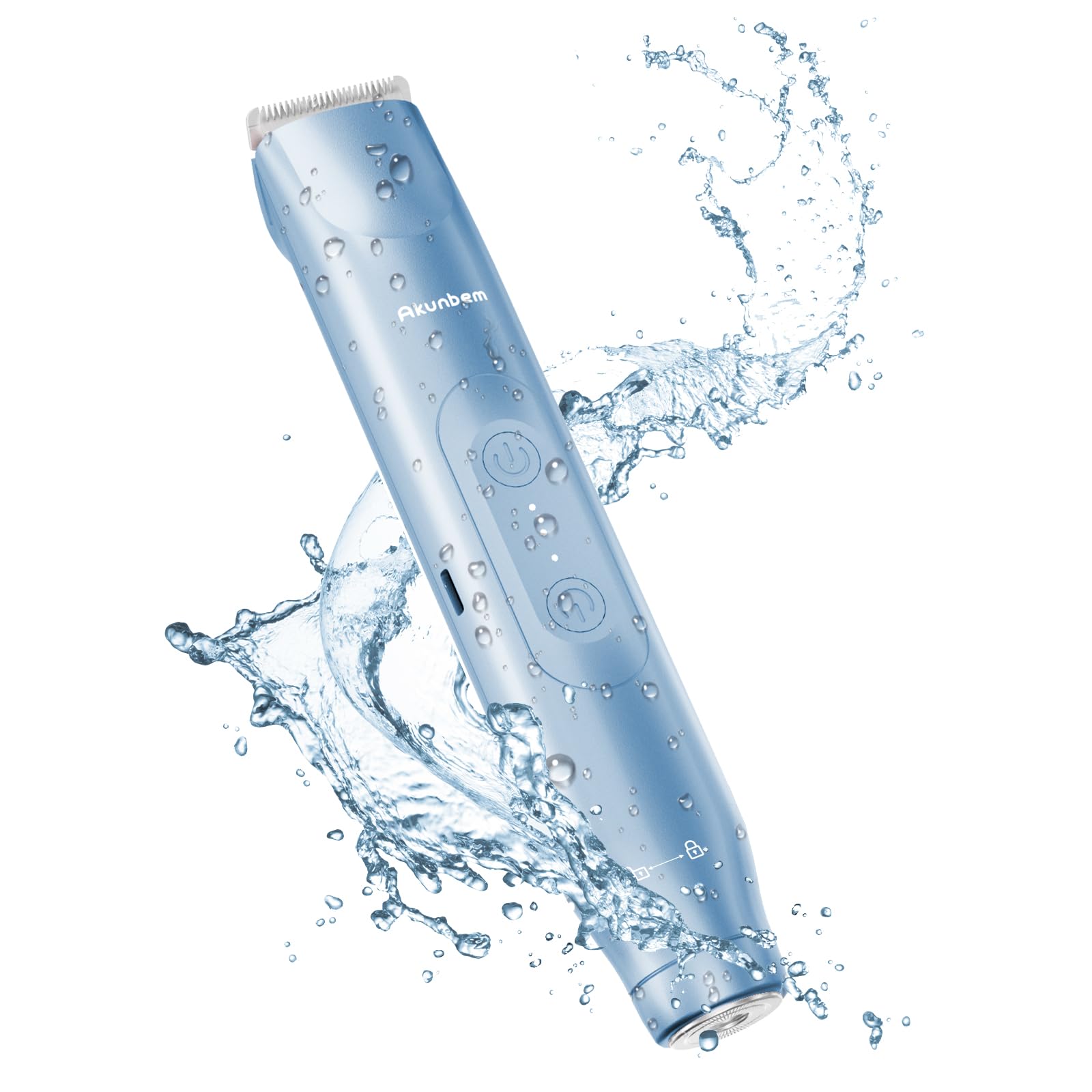 Akunbem hypoallergenic ceramic blade offers gentle skin care.