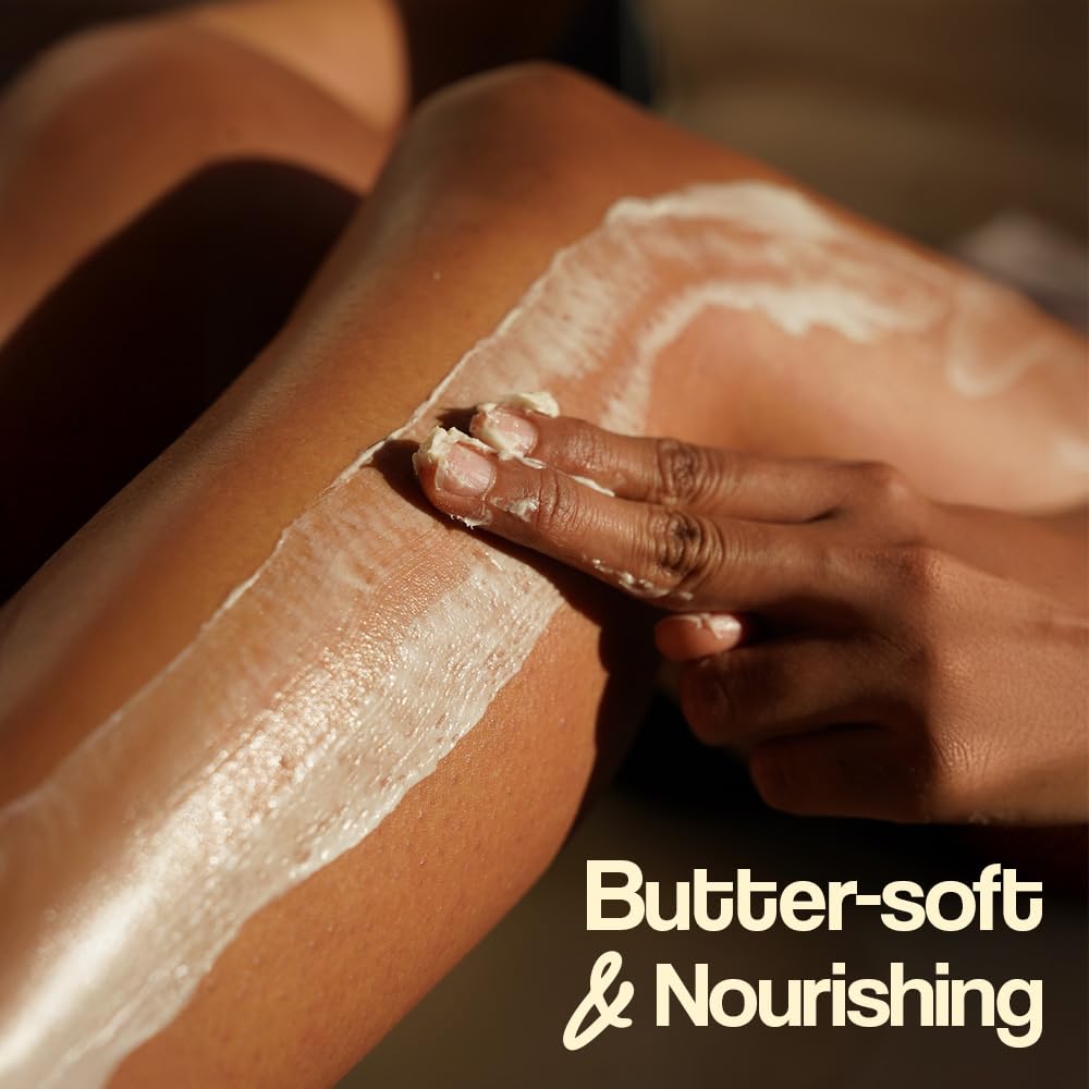 AKWAABA Whipped Shea Butter used as hair conditioner for smoother strands.
