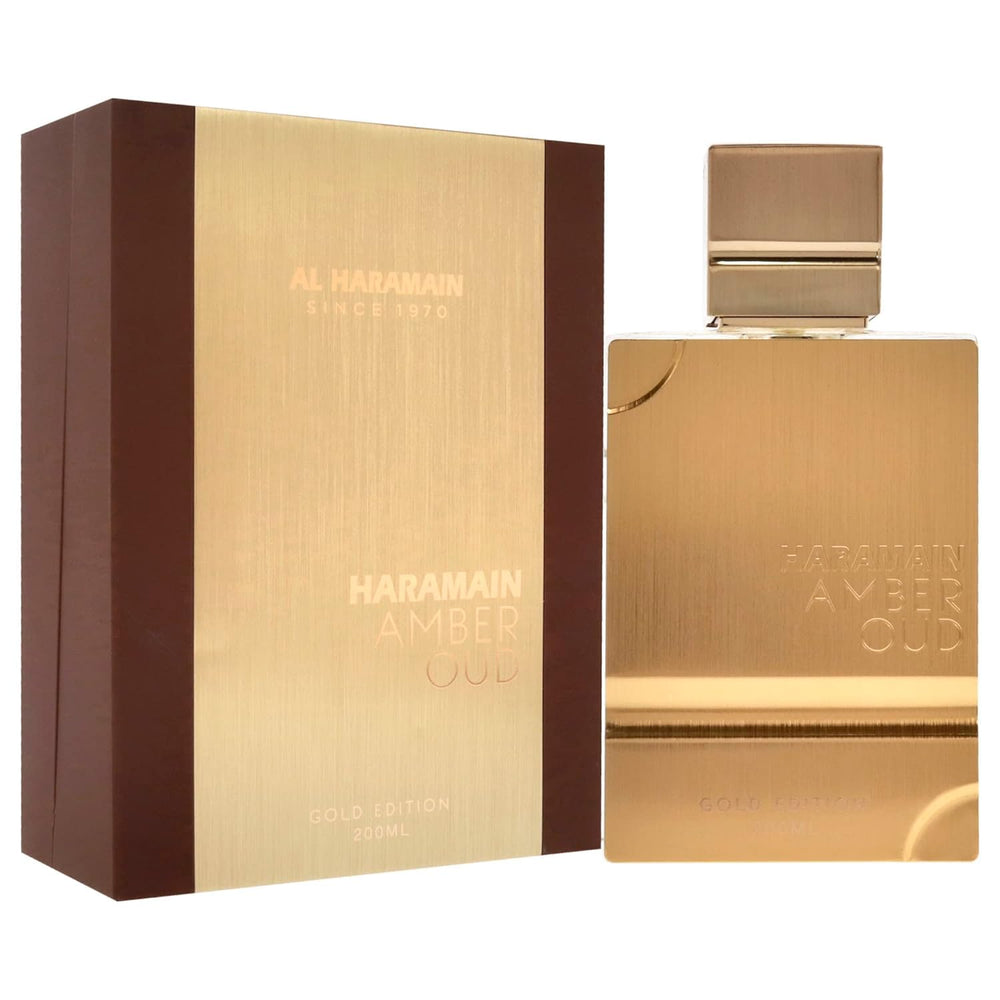 Al Haramain Amber Oud Gold Edition amber-vanilla notes evoke warm, inviting aroma.
