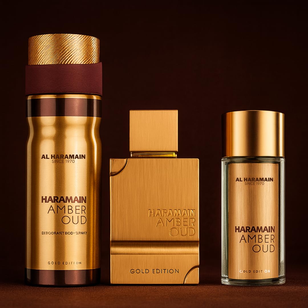 Al Haramain Amber Oud Gold Edition 1oz EDP travel-size bottle for on-the-go scent