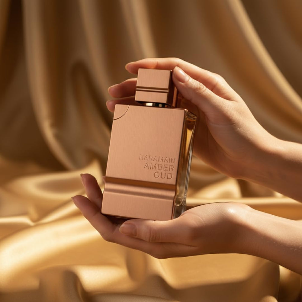 Al Haramain Amber Oud Gold Edition packaging box communicates elegance and premium gifting