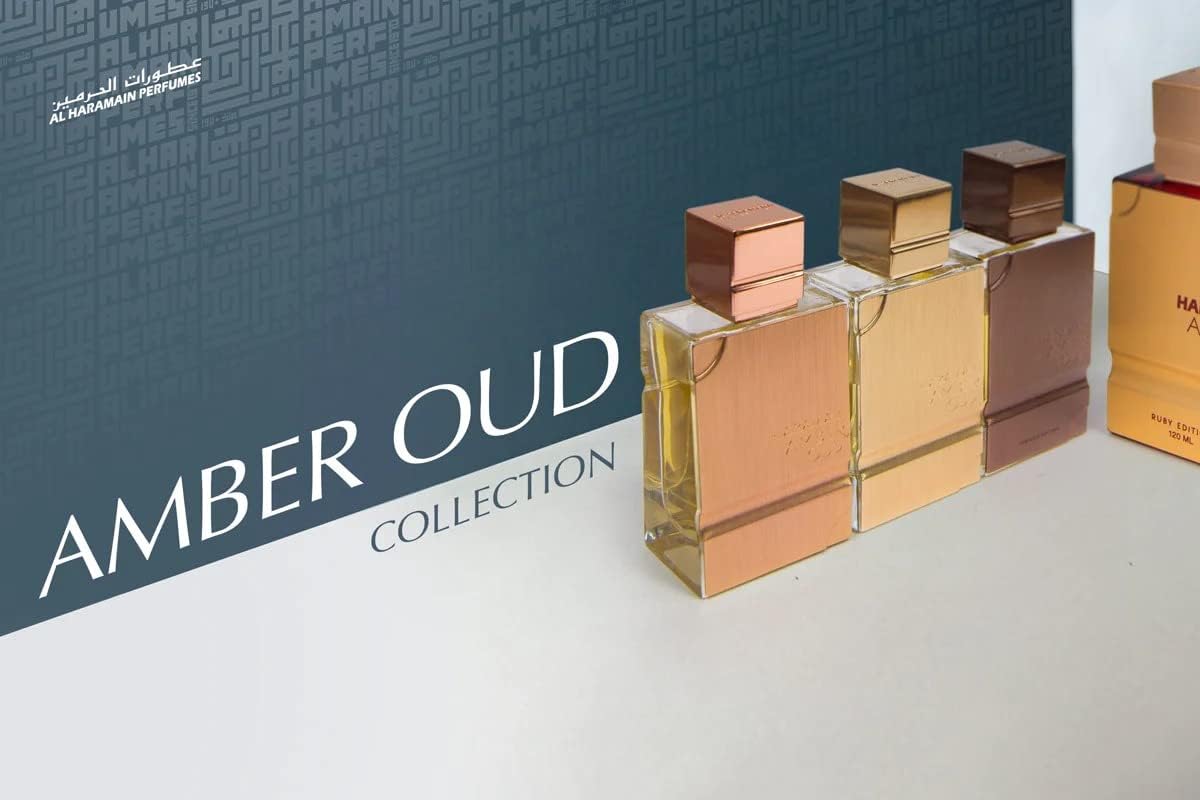 Close-up of Amber Oud Ruby Edition elegant amber-flacon