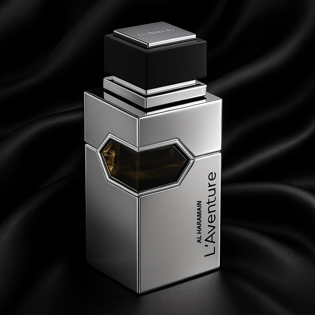 Al Haramain L'Aventure perfume display evokes luxury gifting and collection-worthy scents.