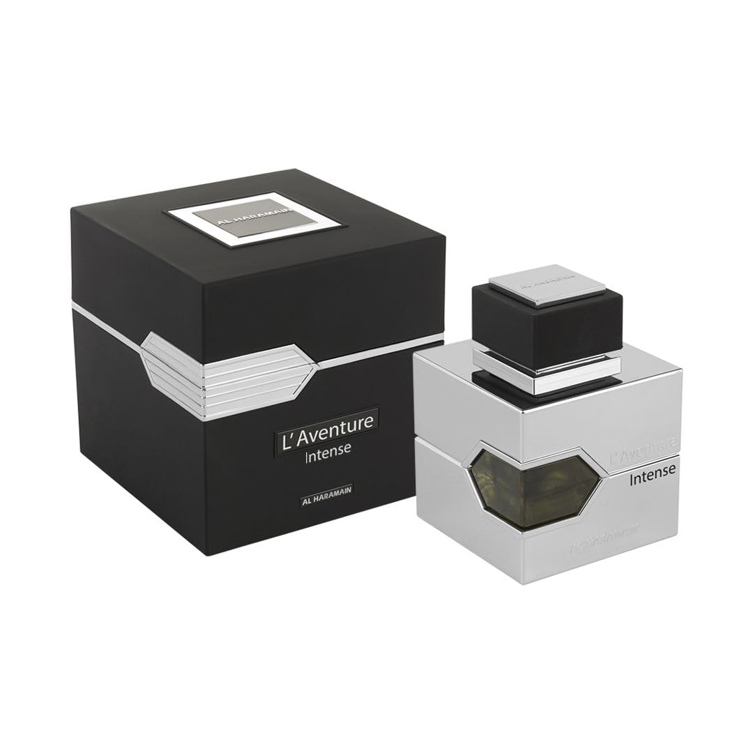 Amber-colored glass of L'Aventure Intense evokes warmth and lasting scent