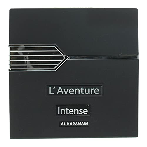 Al Haramain L'Aventure Intense bottle cap close-up highlighting premium design