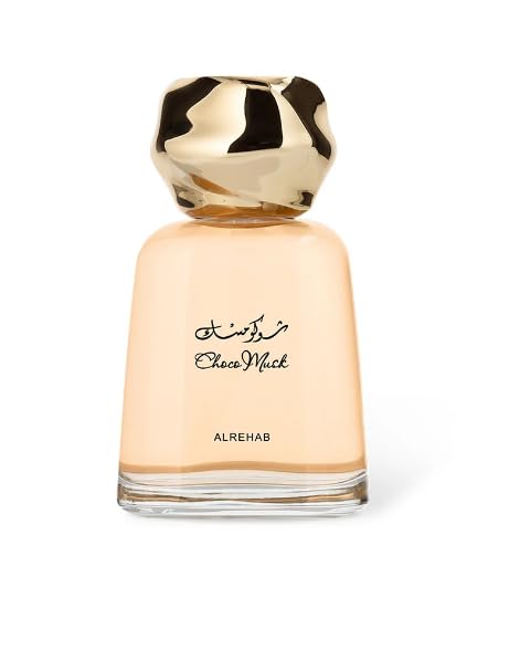 Al-Rehab Choco Musk EDP spray mist for easy, long-lasting fragrance application.