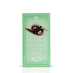 Al-Rehab Choco Musk Pistachio EDP heart notes reveal cacao depth for rich character.