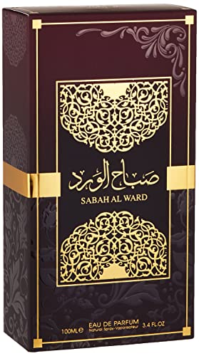 Al Wataniah Sabah Al Ward bottle closeup reveals mandarin orange and pink pepper top notes