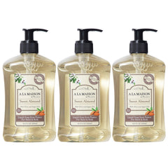 ALA MAISON Almond hand soap bottle front, gentle cleansing with natural ingredients.