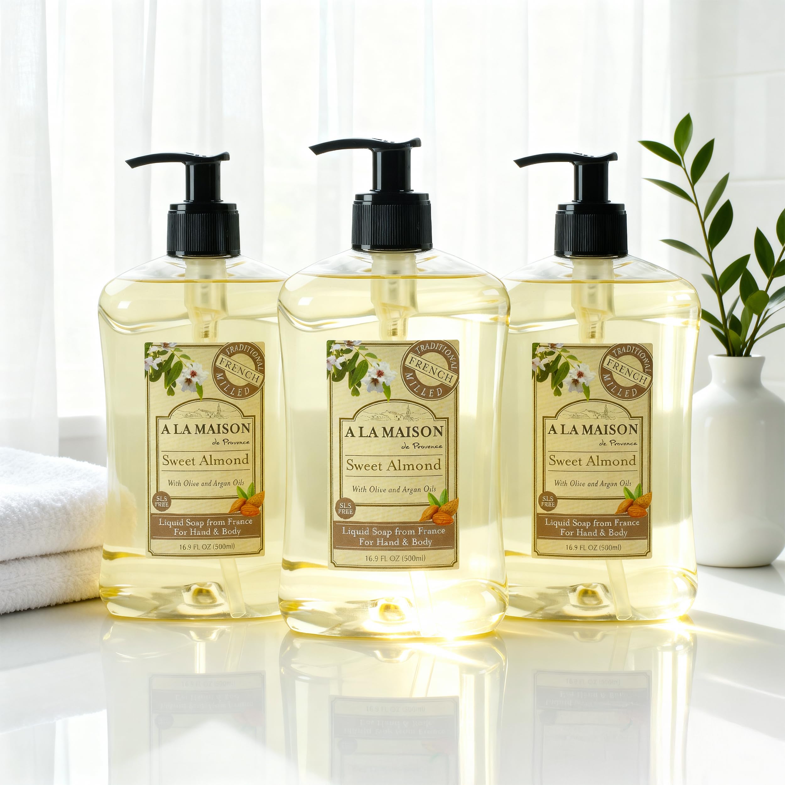 Ala Maison hand soap pours to reveal rich, non-drying lather.