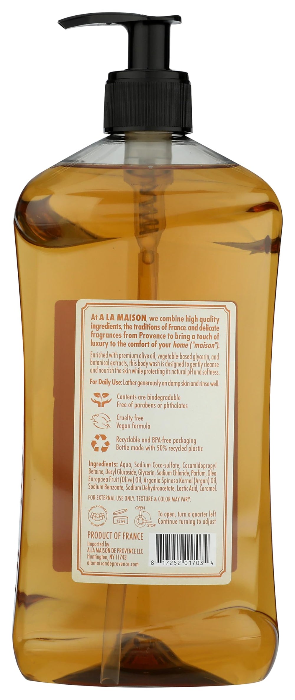 A LA MAISON Orange Bergamot Body Wash lather-closeup highlights rich bubbles.