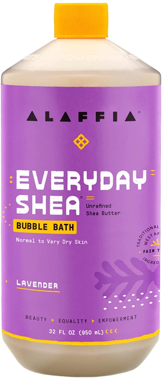 Alaffia Bubble Bath ritual captures a calming evening routine with lavender aroma.