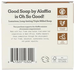 Alaffia Coconut Good Soap value pack packaging close shows eco-friendly cues.