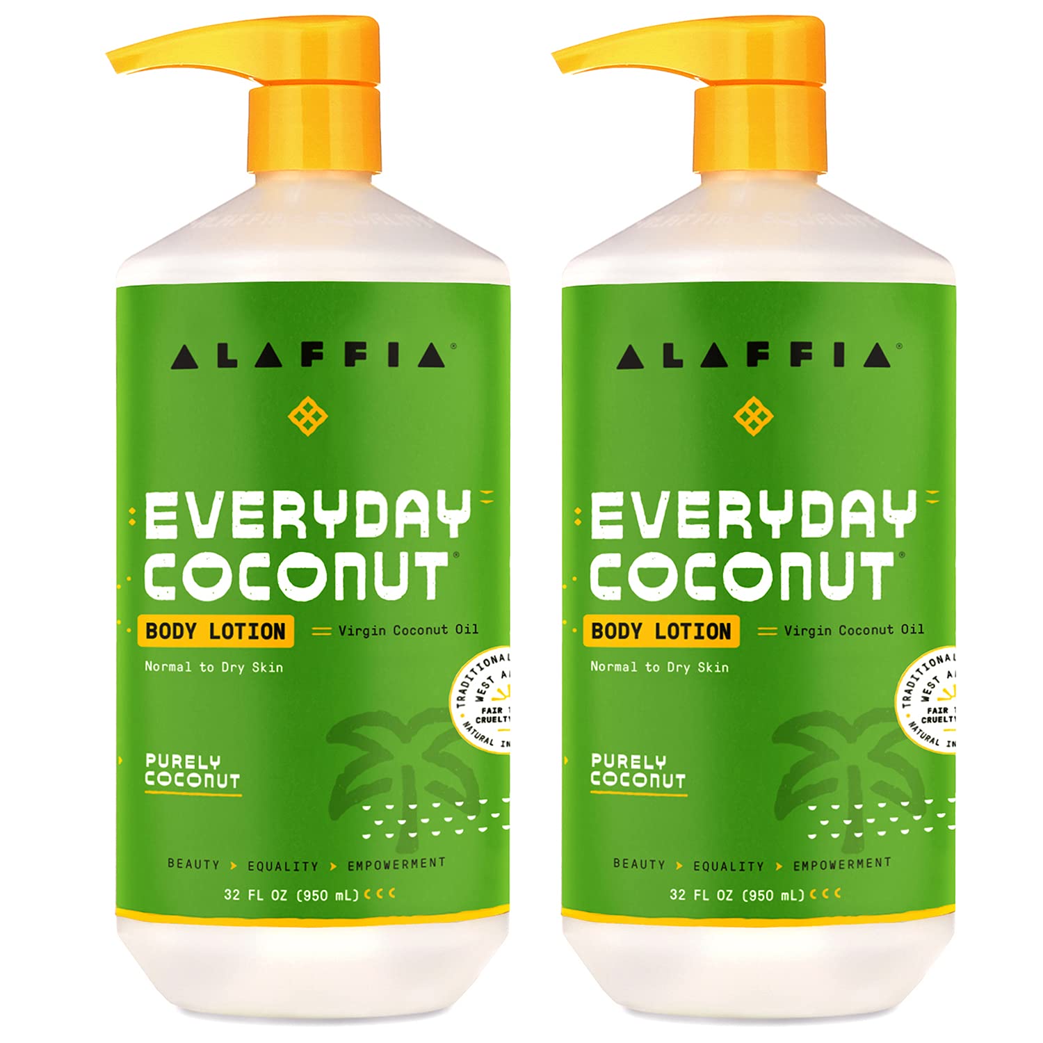 Alaffia Everyday Coconut bottle pump for quick daily hydration