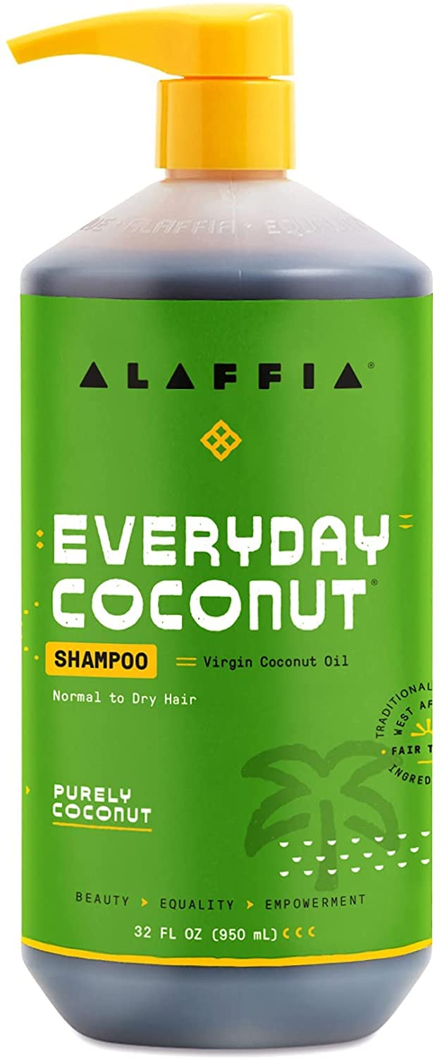 Alaffia 32-oz bottle offers long-lasting value and refill options.