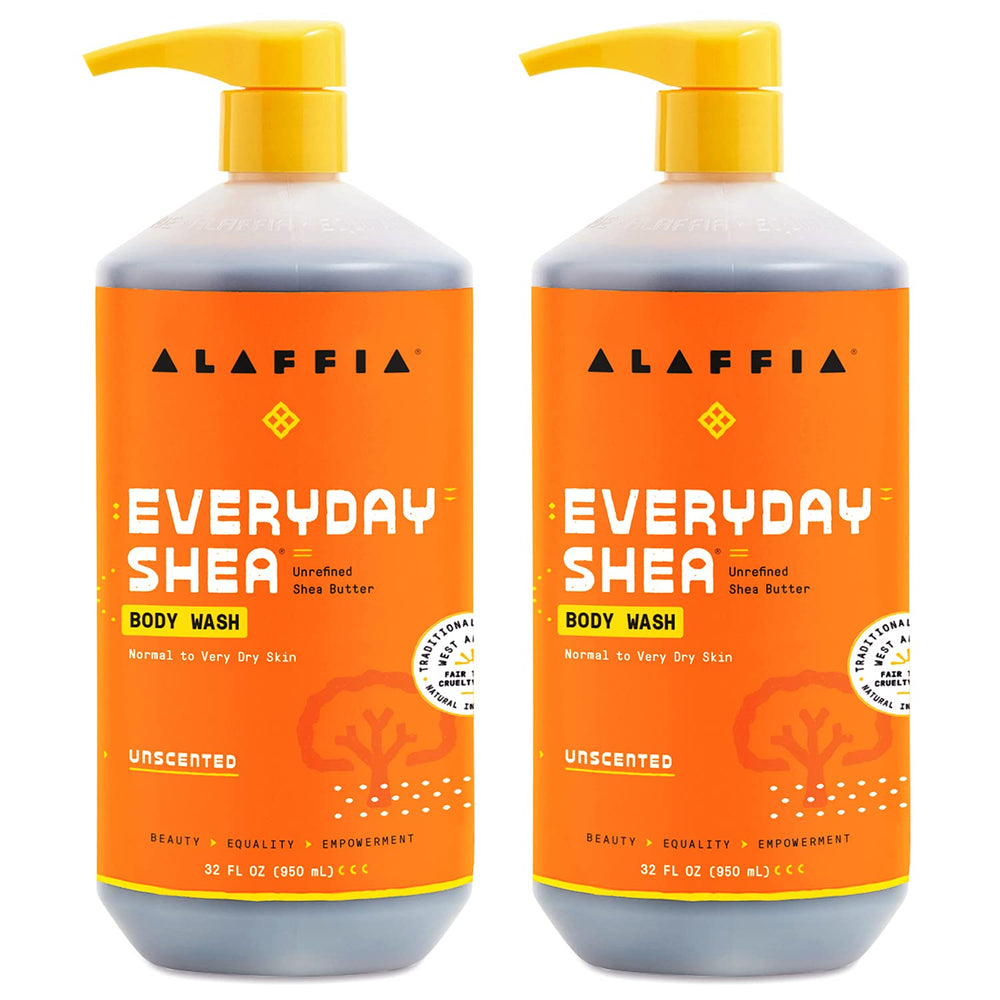 Alaffia Everyday Shea Body Wash bottle front showing moisturizing formula for daily cleansing.