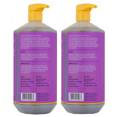 Alaffia Everyday Shea Body Wash lavender label close-up shows natural ingredients.