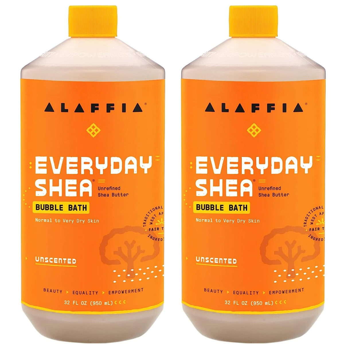 Alaffia Everyday Shea Bubble Bath bottle for gentle cleansing and moisturizing