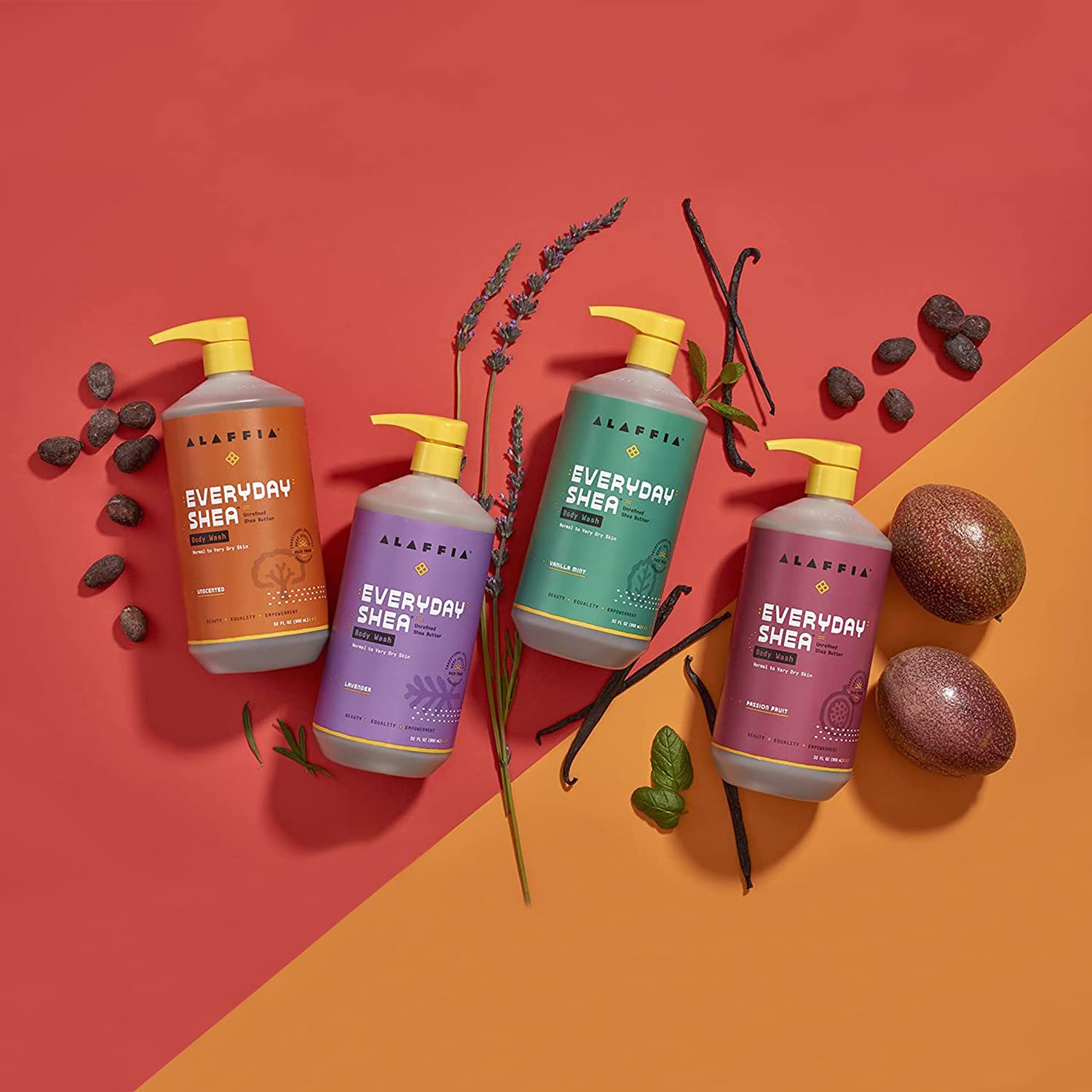 Alaffia EveryDay Shea Shampoo fair-trade cooperatives image shows ethical sourcing.