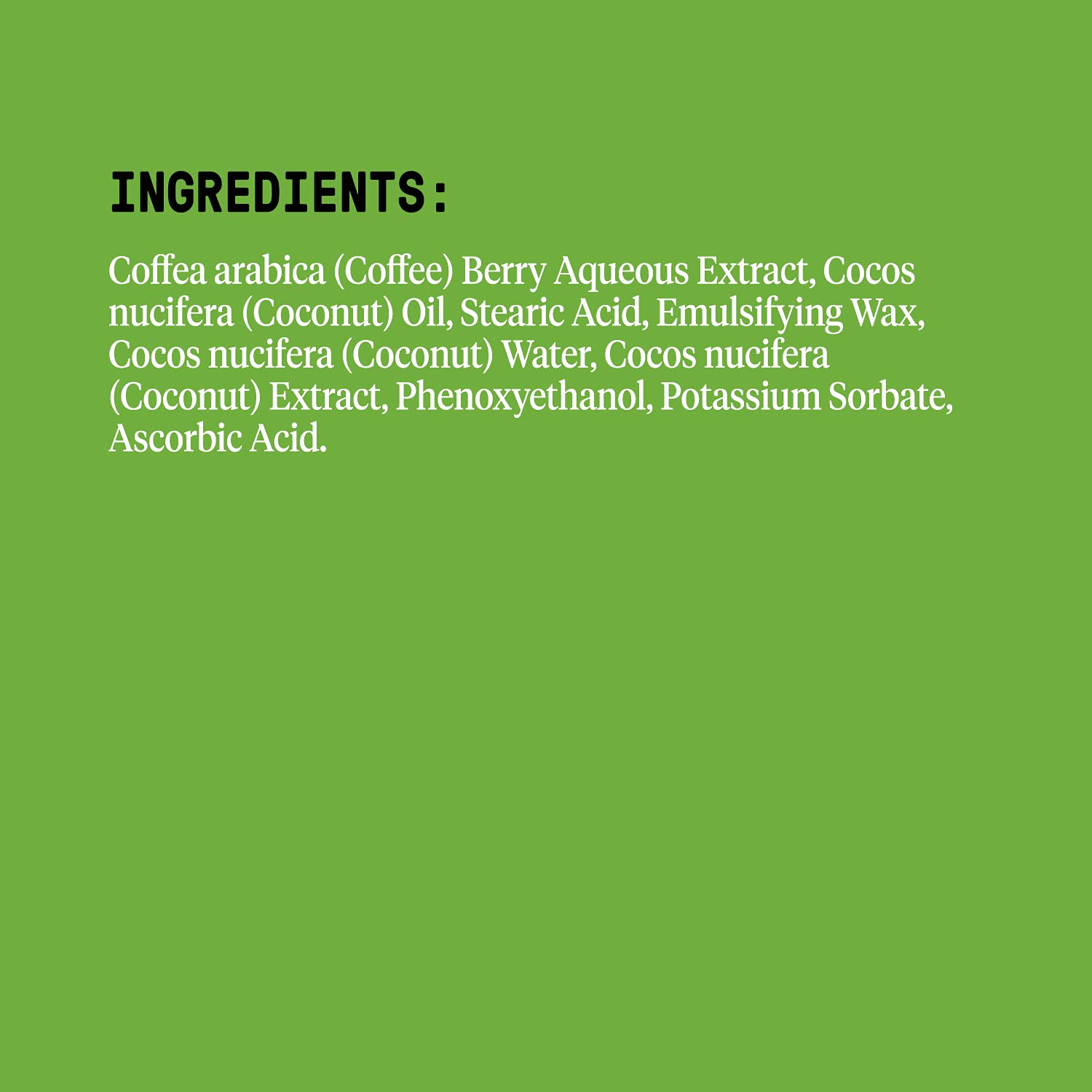Alaffia fair-trade coconut oil and coffee berry ingredients close-up.