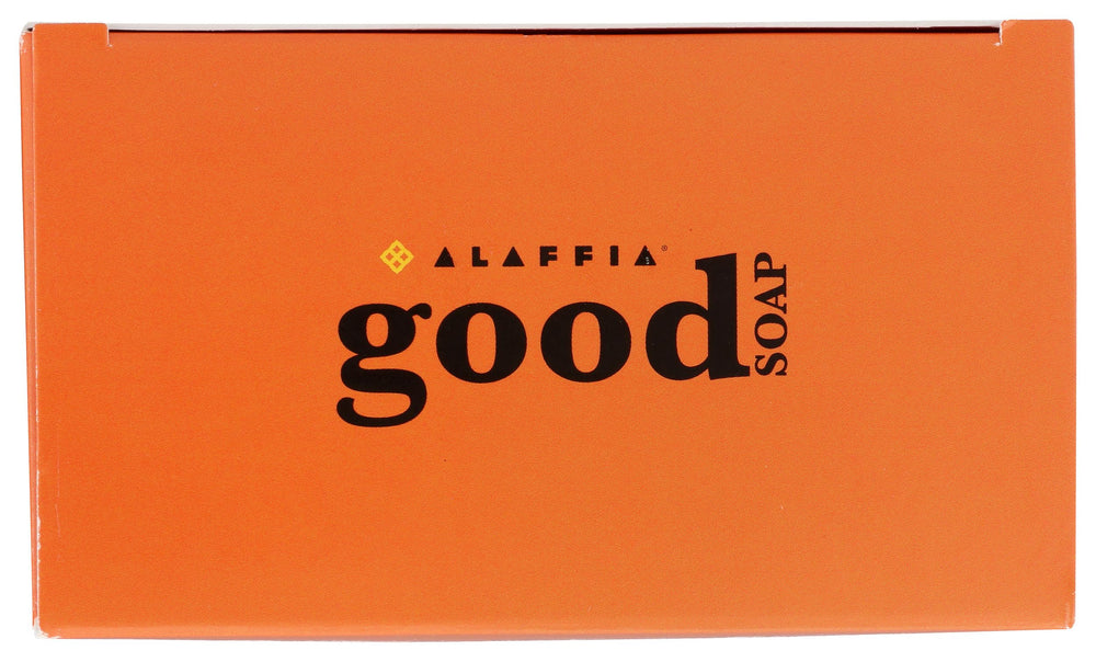 Alaffia fragrance-free good soap foamy suds at sink for quick fragrance-free cleansing.