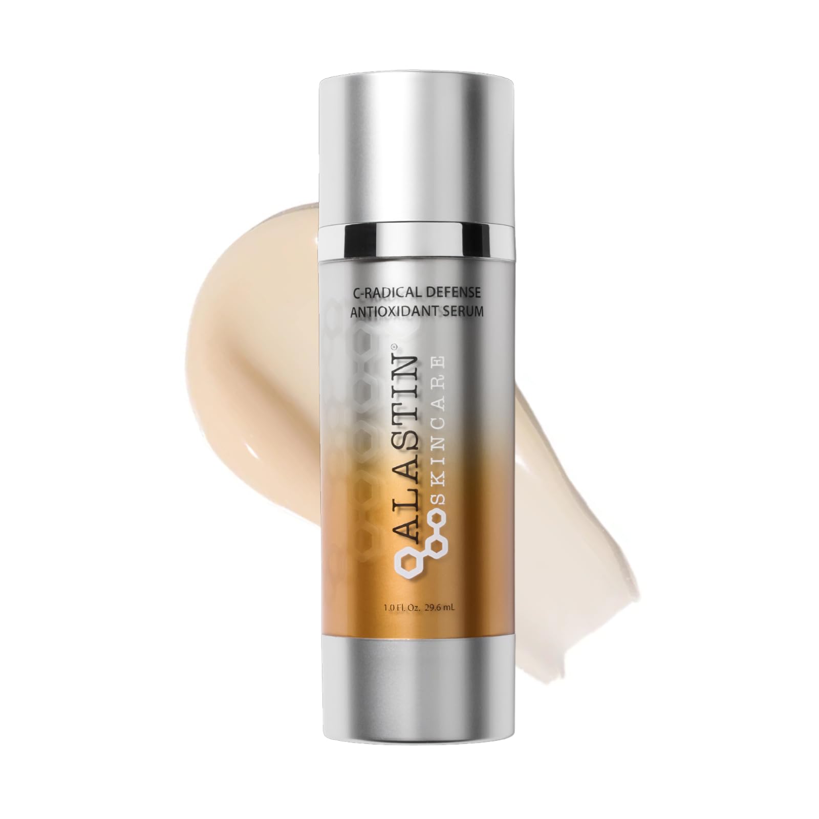 ALASTIN Skincare C-RADICAL Defense bottle closeup highlighting vitamin C serum for radiant skin