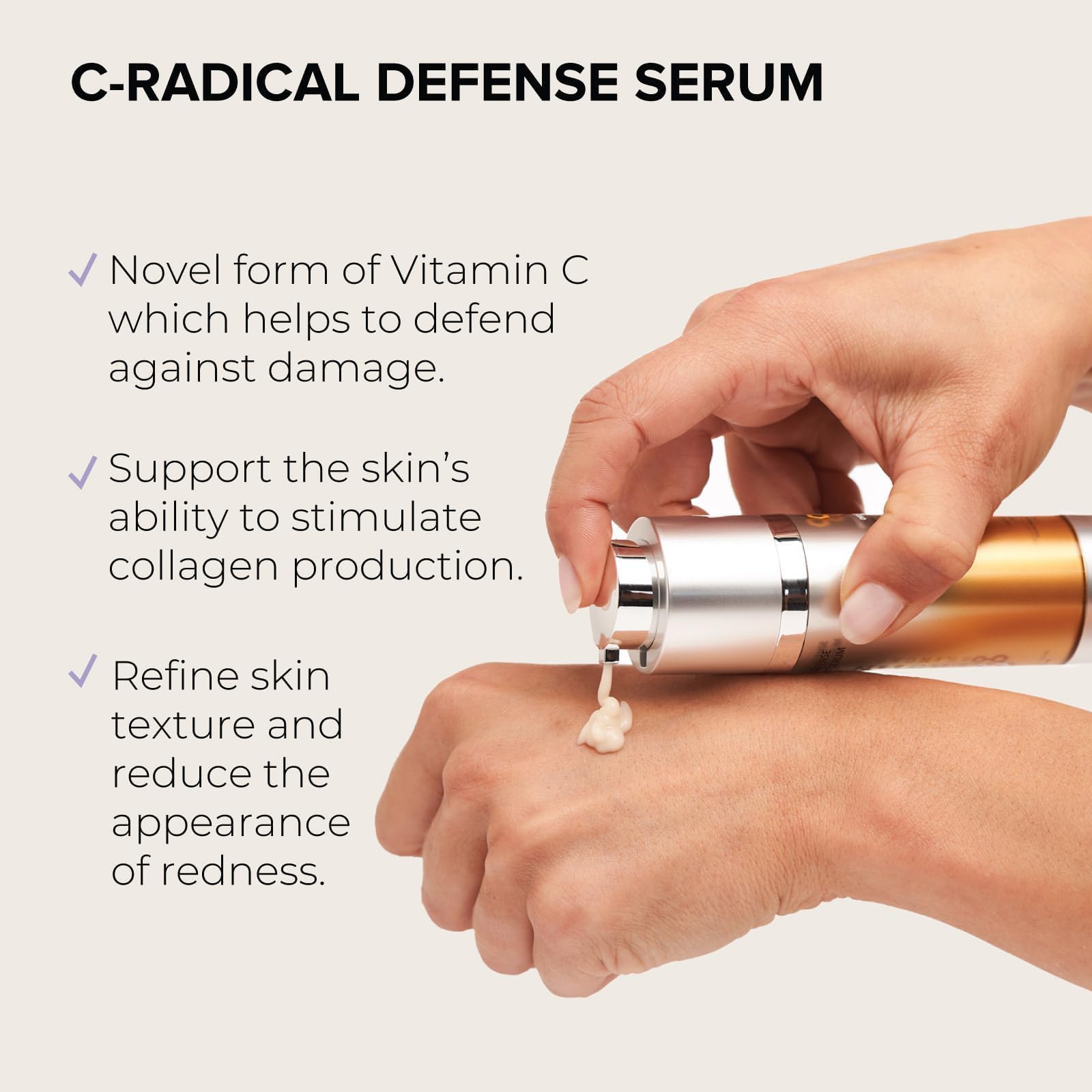 ALASTIN Skincare C-RADICAL Defense encapsulated vitamin C illustration indicating stable delivery