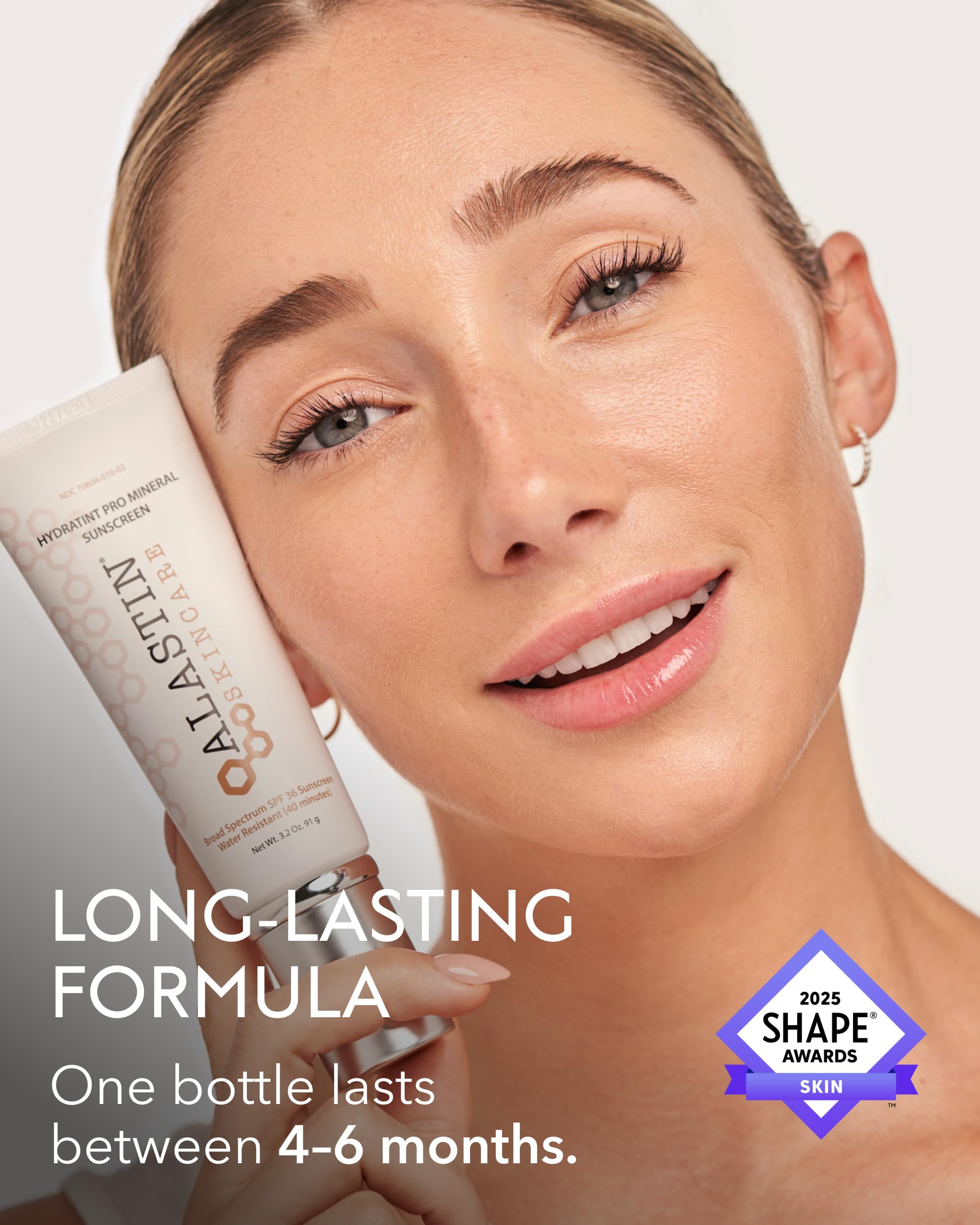ALASTIN HydraTint Pro Mineral Sunscreen fragrance-free label highlights a skin-friendly formulation.