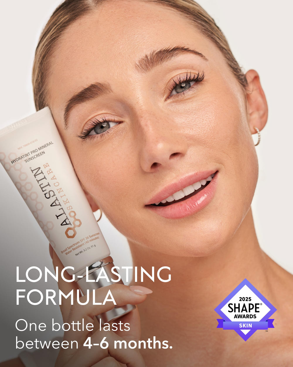 ALASTIN HydraTint Pro Mineral Sunscreen fragrance-free label highlights a skin-friendly formulation.