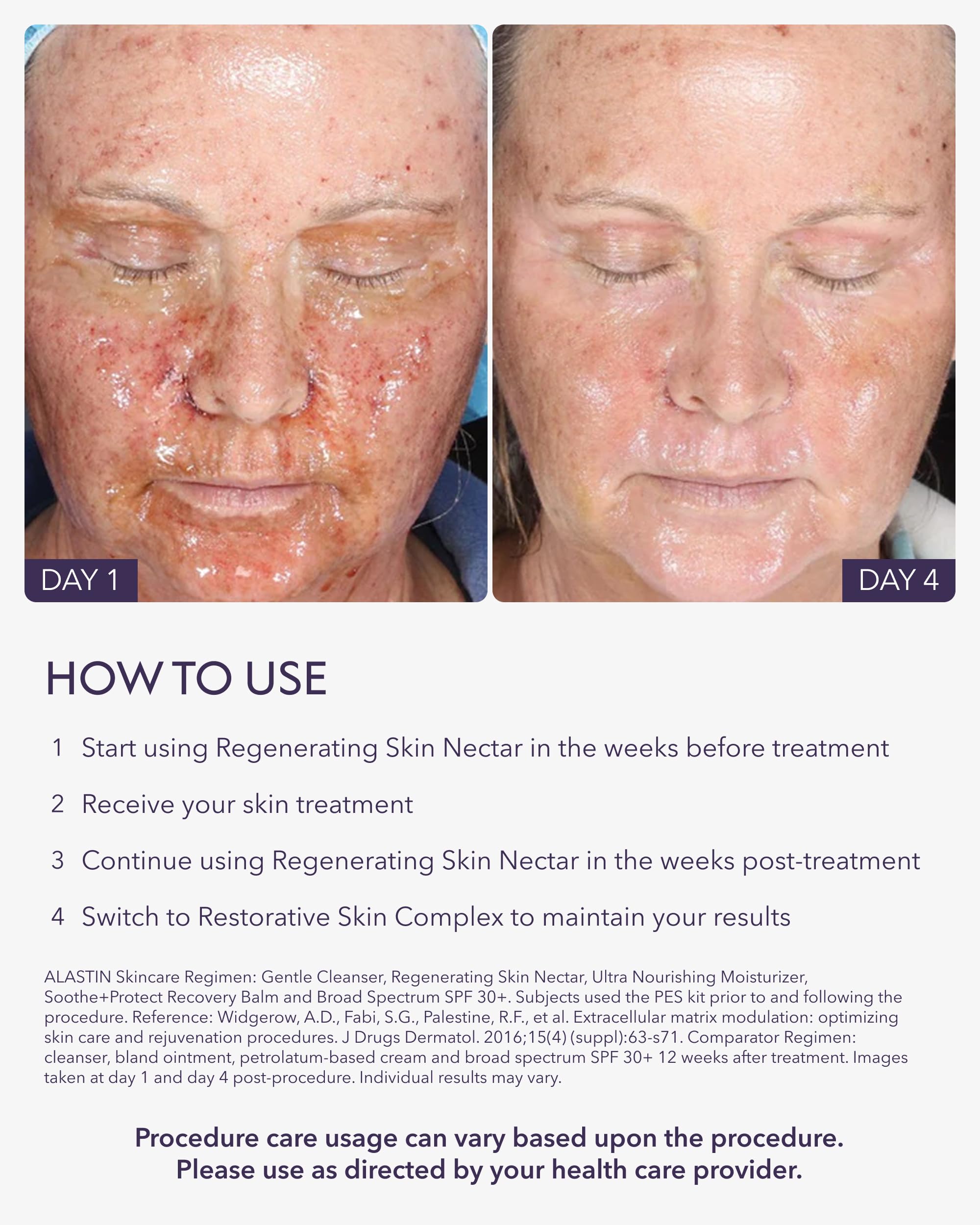 ALASTIN Regenerating Skin Nectar on skin delivering hydrated glow after use