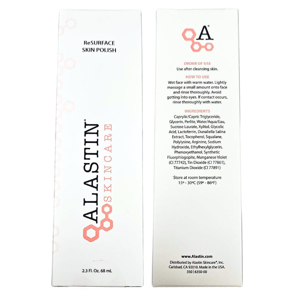 ALASTIN ReSURFACE packaging and branding conveys premium at-home exfoliation option