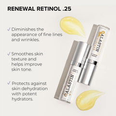ALASTIN Skin Renewal Retinol Serum texture closeup suggesting smooth even skin