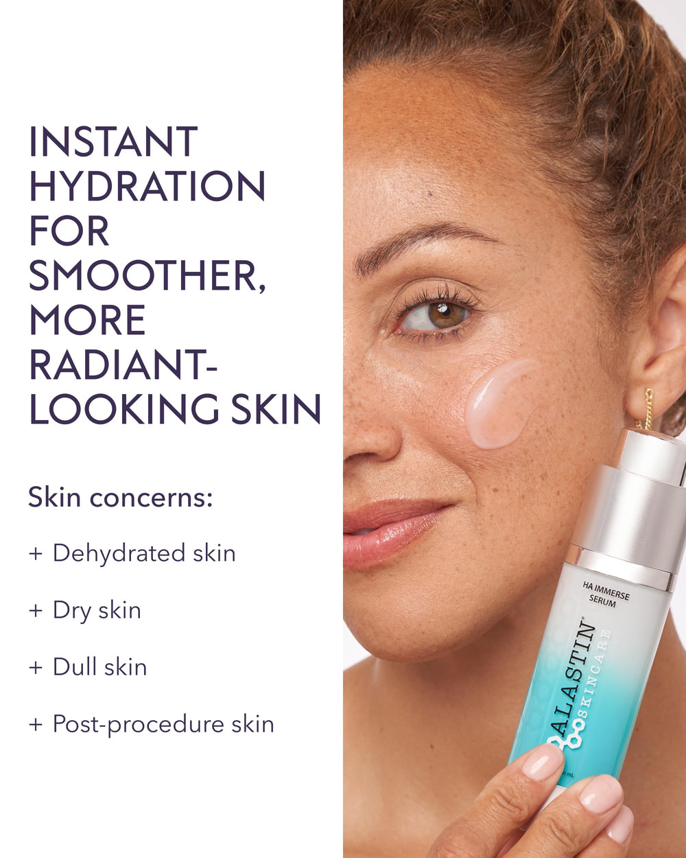 Pump action demonstrates quick absorption of ALASTIN Skincare HA IMMERSE.
