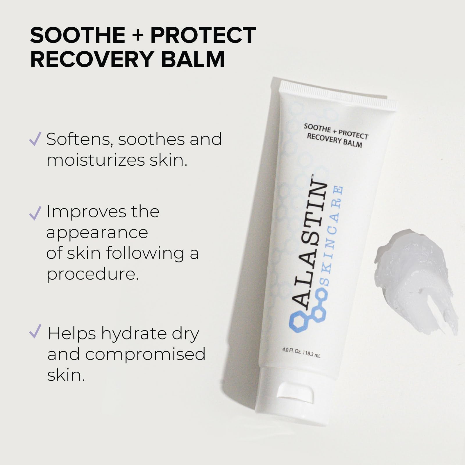 ALASTIN Soothe Protect Balm application demonstrates creamy texture for sensitive skin.